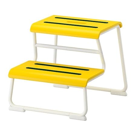 Ikea Glotten Step Stool Yellow White Amazon Co Uk Kitchen Home