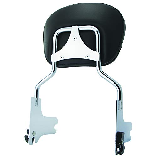 ASD Detachable Chrome Passenger Sissy Bar W/Backrest Pad & 4-Point Docking Hardware Kit for Harley Davidson 1997-2008 Touring Electra Glide Road King Street Glide - Thumbnail 2