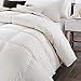 APSMILE Feather Down Comforter King Size - 650 Fill Power Medium Warm 100% Organic Cotton Cover Fluffy Goose Feather Down Duvet Insert for All Season (106x90, Ivory White)