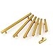 goldenwarm 3in Gold Drawer Pulls Brushed Brass Cabinet Pulls 15 Pack - LS1212GD76 Gold Drawer Knobs Kitchen Hardware Bathroom Cabinet Knobs Door Handle 5in(128mm) Overall Length