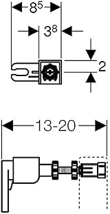 Geberit V11663 Duofix Wall Mounting Assembly Kit 111.815.001 Depth Adjustable view 2
