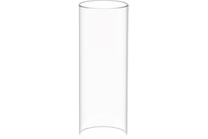 GLS Crystal Hurricane Candle Glass, Open Ended Glass Cylinder, Multiple Sizes - Diameter 2.5", Height 3