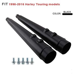 Harley-uitlaatpijpen, matzwart, slip-on geluidsdemper voor touring-modellen van 1995 tot 2016, graafmachine, Dresser…