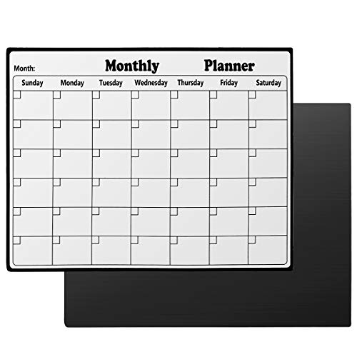 Owlike Dry Erase Monthly Calendar Large Magnetic Calendar Whiteboard Planer for Refrigerator Fridge Office Family Kitchen Wall -Easy Scrubbing