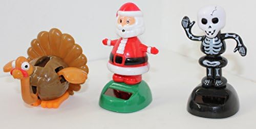 Solar Dancing Assorted Christmas, Thanks Giving and Halloween! - SET of 3