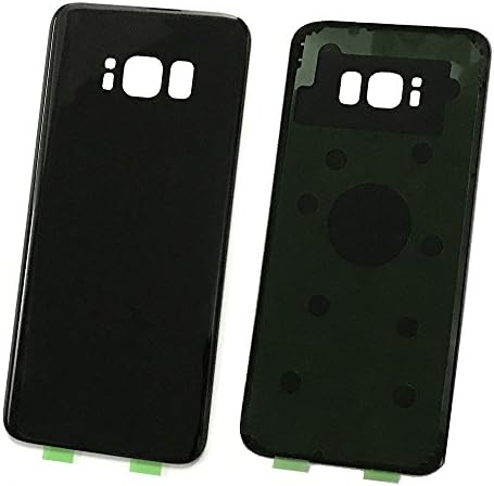 Back Glass Rear Battery Door Case Cover Housing For Galaxy S8 Plus &amp; S8+ G955 all Carriers with Adhesive Preinstalled (Midnight Black)