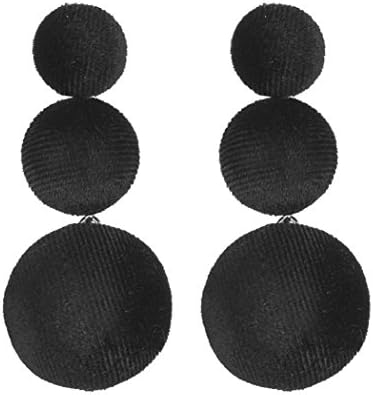Earrings, Paymenow Clearance Women Girls Stud Earrings Handmade Cloth Round Eardrop Long Cute Drop Earrings Jewelry (B)