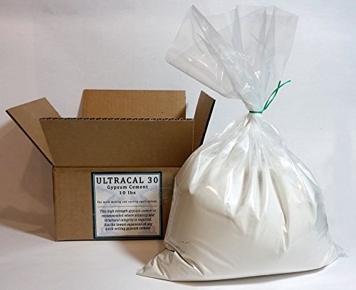 10 Lbs ULTRACAL 30 Gypsum Cement - Plaster - For Moldmaking and Casting, Ideal for Latex Molds! Takes Excellent Detail