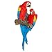 Design Toscano Tropical Scarlet Macaws Wall Sculpture, 22 Inch, Polyresin, Full Color