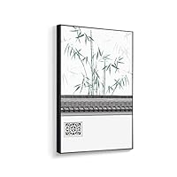 Framed Canvas Home Artwork Decoration Antique Plant Canvas Wall Art for Living Room, Bedroom - 16x24 inches