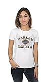 Harley-Davidson Womens Blinding Chrome B&S Wings4 White Shirt (Medium)