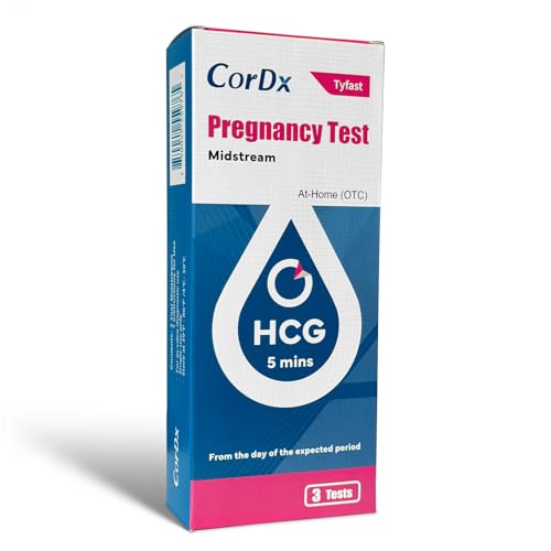 CorDx One-Step Early Detection Pregnancy Test Kit, Midstream Urine Tests for Easy at Home hCG Level Testing, Tester for Pregnant Women, Clear, Fast and Reliable Result with Over 99% Accuracy, 3 Pack