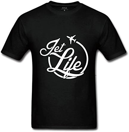 YangCH Jet Life Jetlife Cotton Short-Sleeve Crew Neck T-Shirt for Men