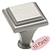 Amerock BP26131-G10 Manor Satin Nickel 1" Square Cabinet Hardware Knob, 10 Pack