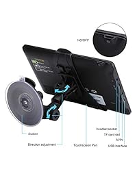 GPS para automóvil de 7 pulgadas, actualización del mapa de la vida del sistema de navegación del automóvil, pantalla táctil incorporada de 8GB HD, reproducción de voz real, alarma de conducción