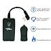TOSSOW Outdoor Wireless Remote and Plug In Receiver Kit Weatherproof Smart Socket 2 Outlet Switch for Outdoor Electric Appliance with 100 Feet Range,Green