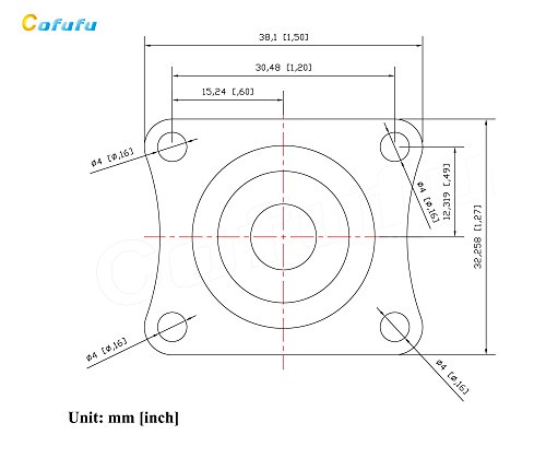 5 Cofufu+Plastic+Rectangle+Swivel+Caster
