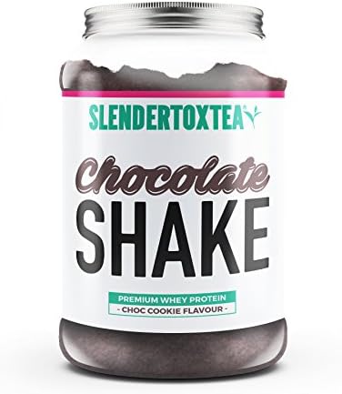 Slendertoxtea - Pure Diet Whey Protein Meal Replacement Shake with Green Tea Extact (High in Quality Protein, Weight Loss for Women & Men, Low In Fats & Carbs) 20 Servings - 600g (Chocolate)