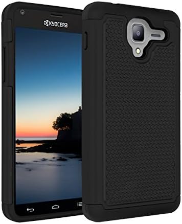 Kyocera Hydro View Case, Hydro Reach Case, ANLI(TM) Hybrid Armor Shockproof Series Defender Protective Case Cover for Kyocera Hydro View C6742 / Hydro Reach C6743 Black