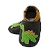 SAYOYO Baby Dinosaurs Soft Sole Leather Infant and Toddler Shoes (Dark Brown,12-18 Months)