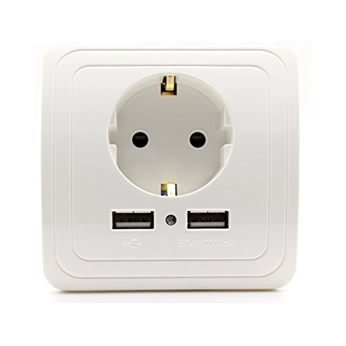 Shomy Casas Inteligentes Mejor Dual Puerto Usb 2000ma Adaptador De