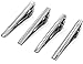Tie Clips for Men, Classic Tie Pins Set of 4 (Silver)