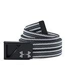 Under Armour Men's Range Webbed Belt, Black/Stealth Gray, One Size