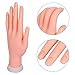CLAVUZ Nail Hand Practice Model Flexible Movable Soft Plastic Hand for Fake Nail Art Starter Training (Brown)