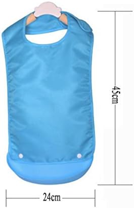 Adult Bib Silicone Bib Waterproof Bib for Man and Women-Blue