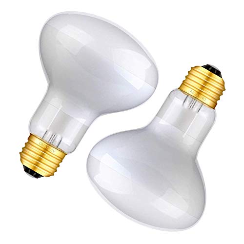 OMAYKEY 50W Basking Spot Heat Lamp Bulb Soft White Glow UVA Glass Cover Heat Lamp/Bulb/Light for Lizard Chameleon Bearded Dragon Snake Aquarium Reptile & Amphibian - 2 Pack - Thumbnail 6