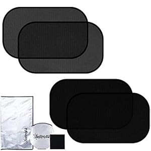 AstroAI Autoraam tinten voor baby-auto zonneschermen voor kinderen (50x30cm) – 80GSM UPF50+ blokken zon, glans en meer…