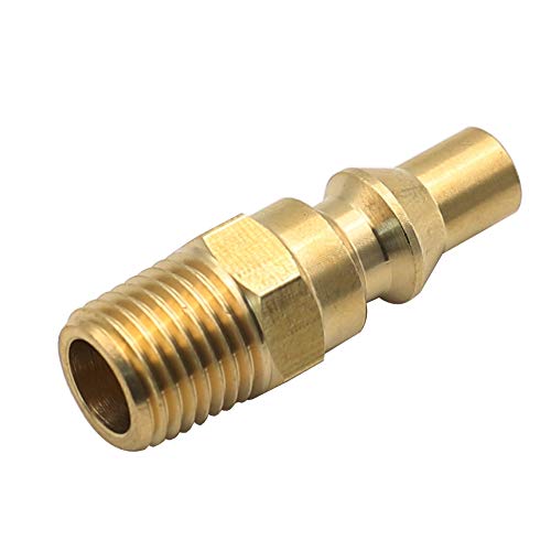 METER STAR Propane Gas RV Quick-Connect Fitting-for Use with Low-Pressure Propane Systems, Easy Install 1/4" NPT x Full Flow Male Plug for BBQ/CAR