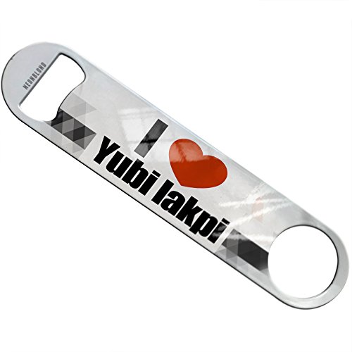 NEONBLOND I Love Yubi lakpi Flat Beer Bottle Opener Heavy Duty Bartender
