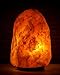 Minerva Natural Himalayan Salt Lamp 8-10 lbs - Stainless Steel Base - Hand Carved Crystal Rock Night Light, Touch Dimmer Switch (3 Intensity), 2 Bulbs & User Manual