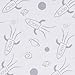 Galaxy Fitted Crib Sheet - Rocket Ships Scatter Print, Gray, Fully Elasticized, 8 in Deep Pockets, Fits Standard Crib Mattress 28 in x 52 in