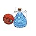 Toland Home Garden Small Blueberry Blue Pesticide-Free 3.75-Inch Diameter Glass Wasp and Fruit Fly Trap 10203
