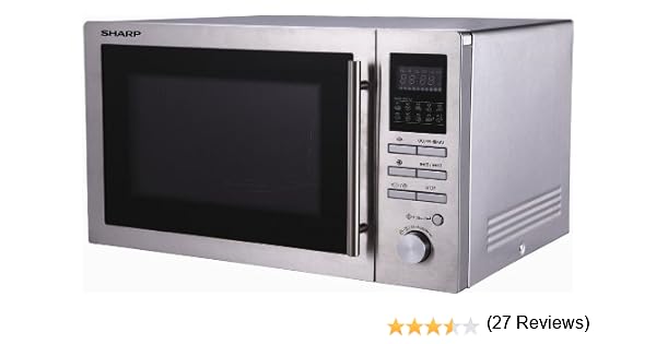 Sharp R82STW Microondas Combi 25L, 3 en 1, 900W, Convección 2400W ...