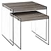 Monarch Specialties ,Nesting Table, Tempered Glass, Dark Taupe
