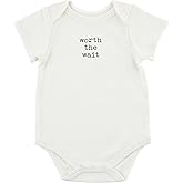 Stephan Baby Snap Suit - Short Sleeve Cotton Bodysuit for Baby with Snap Closure, 6-12 Months, Worth The Wait