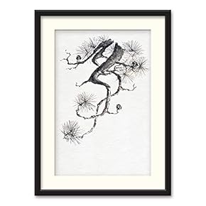 Black Paper Framed for Living Room Bedroom Traditional...