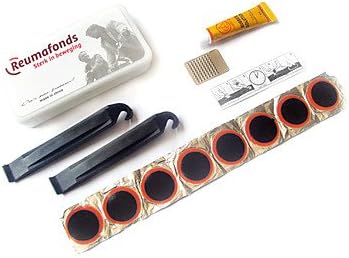 Wu Bike Repair Kit with Tire Patch + Crowbar + Rasp + Glue for Mountain BikeBlue and White