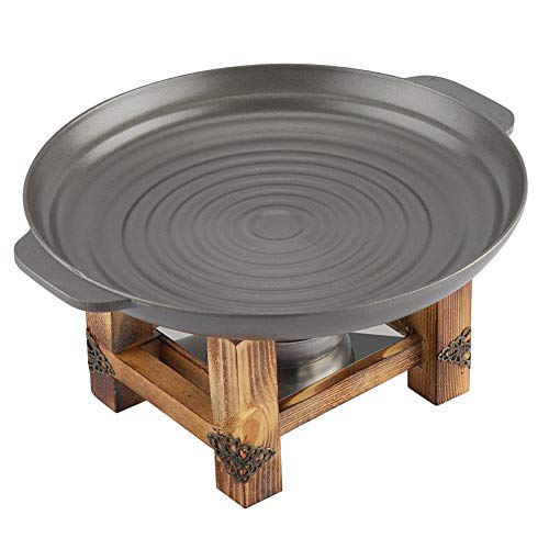 Barbecue Stove Grill Dish, Party Buffet Pan Cookware Non Stick Grill Plate Barbecue Skewers Chafing Dish Multi-purpose Suit Outdoor Indoor