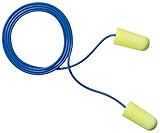 3M E-A-Rsoft Yellow Neons Corded Earplugs, Hearing Conservation 311-1256 in Poly Bag Regular Size
