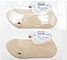 Pro Mountain No Show Socks Size S Beige 4 Pack Women Cotton Cushion Footies Liner Sneakers Workout Loafer Footies Flats US Shoe 6-8