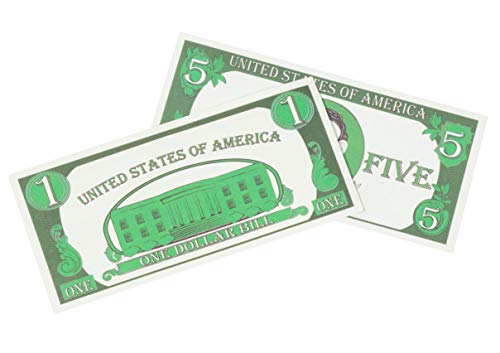 image for Juvale Play Money for Kids - 300-Piece Learning Money with Canvas Bag 