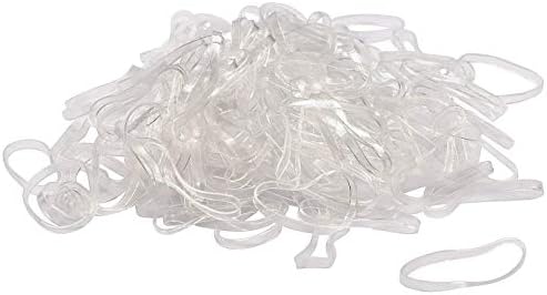 Shapenty Clear Elastic Hair Ties Rubber Braiding Bands Holder For