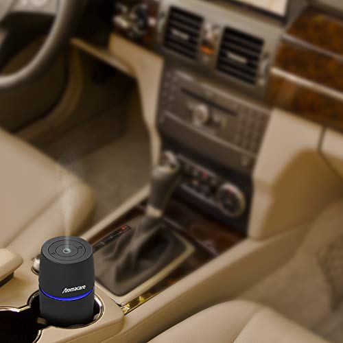Essential Oil Diffuser for CarAromacare 90ml Essential Oil Diffuser for Car, USB Car Diffuser, Portable Mini Car Cup Diffuser,Humidifier, Perfect Air Freshener for Vehicle, Travel Size, Black