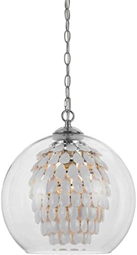 Elements 9105-1H White Glass and Crystal 1-light UL-listed Chandelier