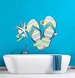 Tropical Retreat Relax Beach Flip Flops Wall Decal - 15