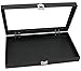 Glass Top Black Jewelry Display Case 72 Slot Ring Tray